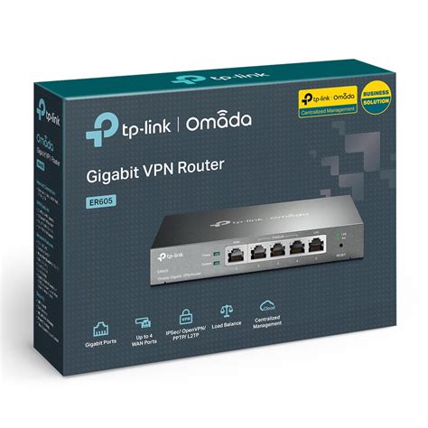 TP-Link ER605 Omada 5-Port Gigabit Multi-WAN VPN Router, 3 Config WANLAN Ports. . Tplink er605 nordvpn